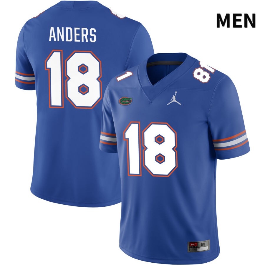 NCAA Florida Gators Jack Anders Men's #18 Jordan Brand Royal 2022 NIL Stitched Authentic College Football Jersey KVM8864CJ